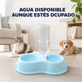 Comedero 2 en 1 con dispensador de agua por gravedad